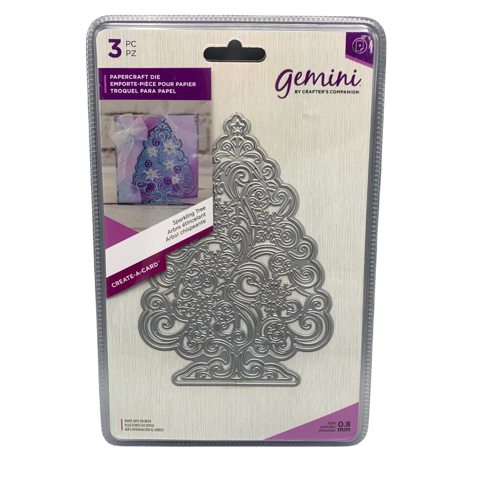 Crafters Companion Gemini Papercraft Die Create A Card Sparkling Tree NEW Winter